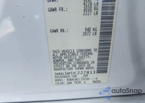 2018 Nissan Altima 2.5 Sv from USA, damaged, VIN 1N4AL3AP3JC227813